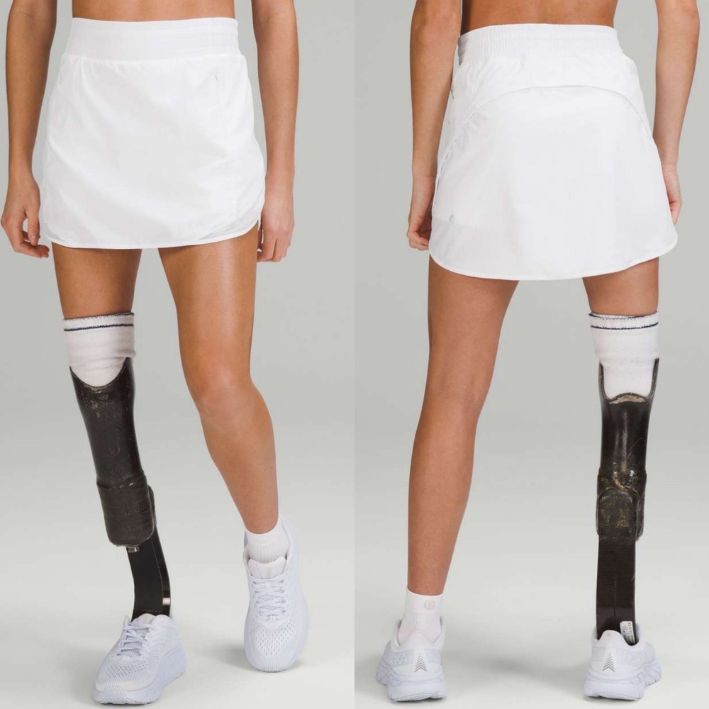 Lululemon Hotty Hot High Rise Skirt‎ Skirt White Sz 6 Golf Pickleball Tennis Run